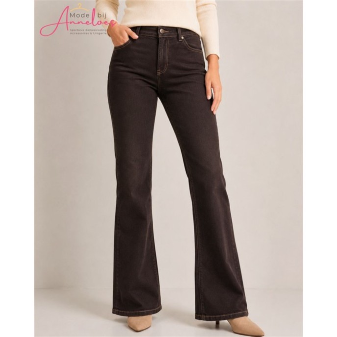 Red Button Broek Bibette Colored SRB5135 Flare legs - Espresso Red Button Broek Bibette Colored SRB5135 Flare legs - Espresso